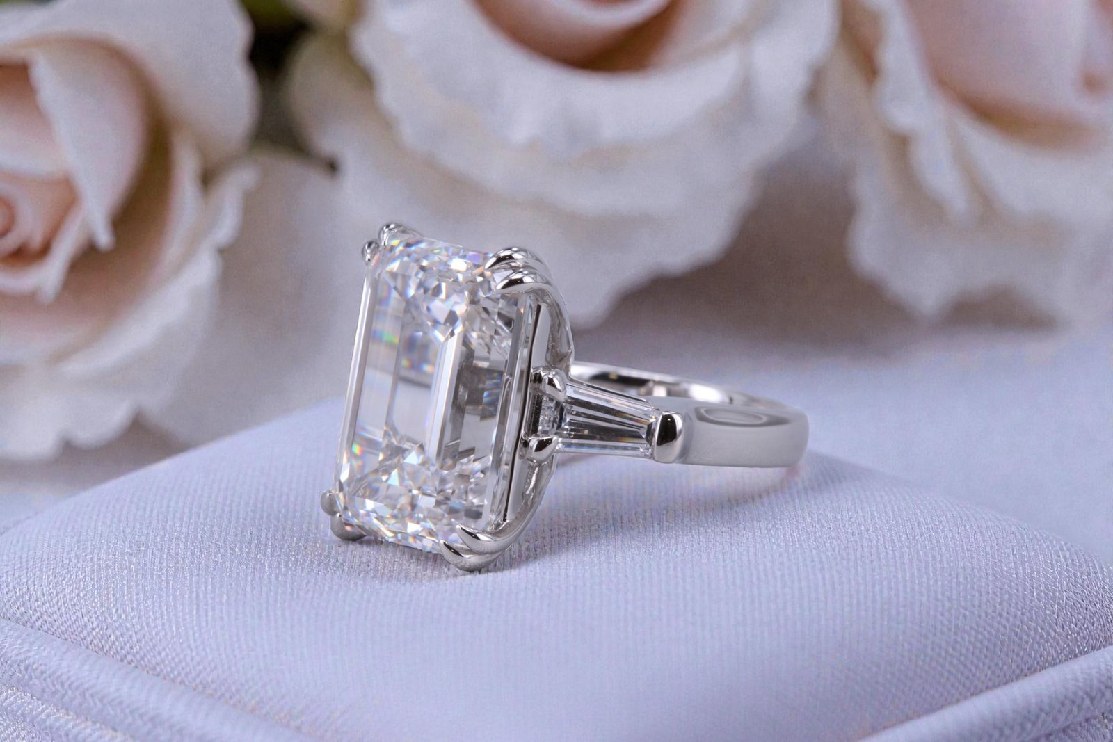 Lab-grown large diamond ring for Poway couples