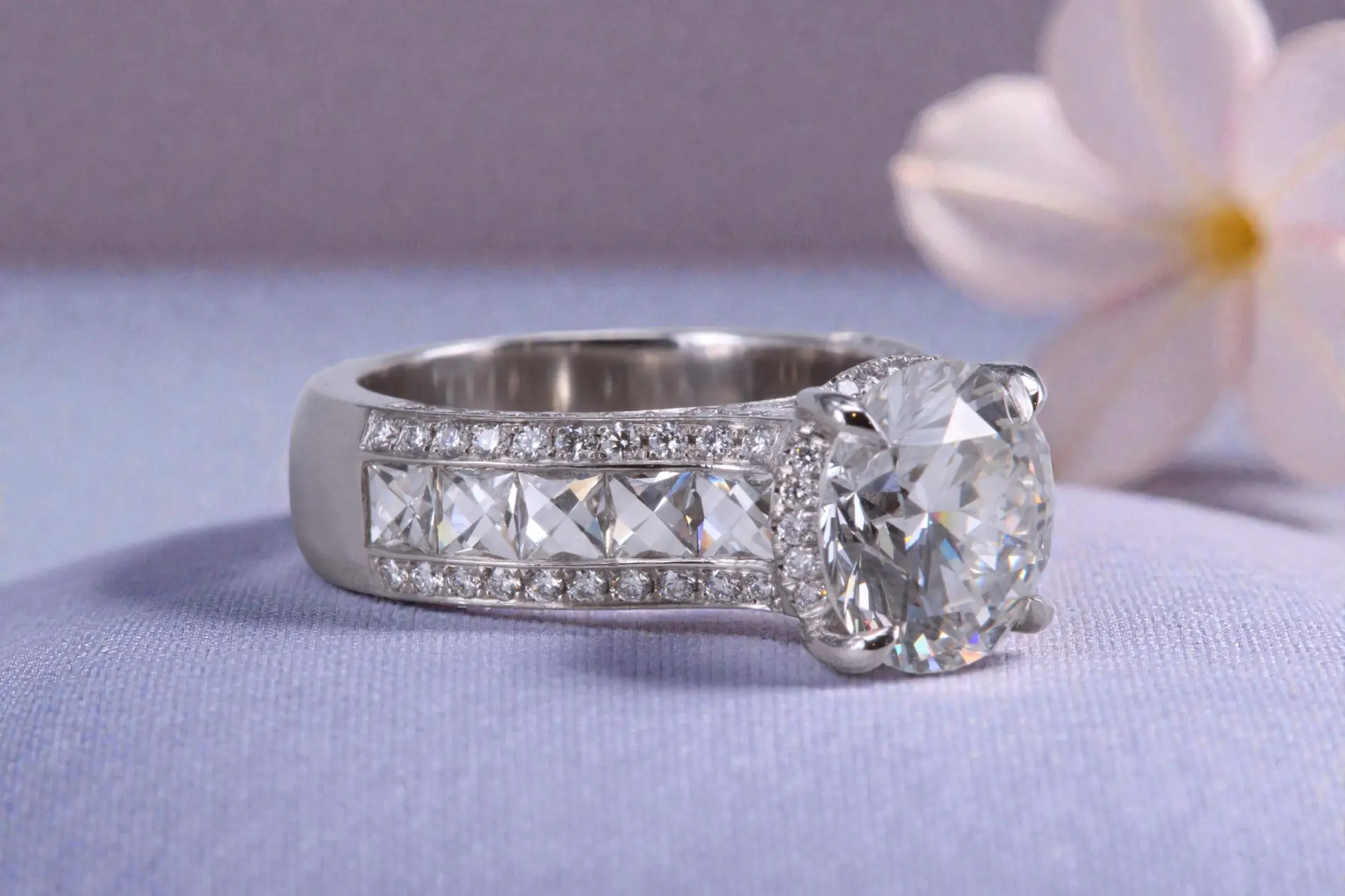 Handcrafted diamond ring for Poway brides