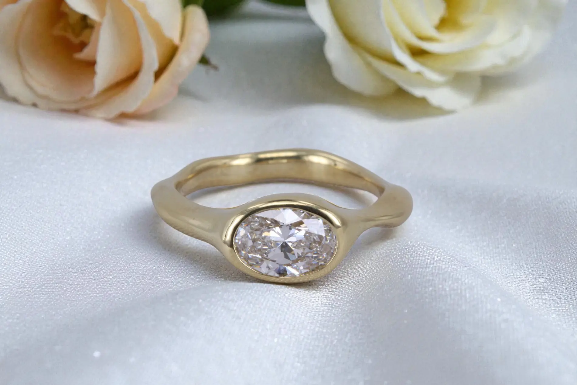 Non-traditional engagement ring for Poway couples